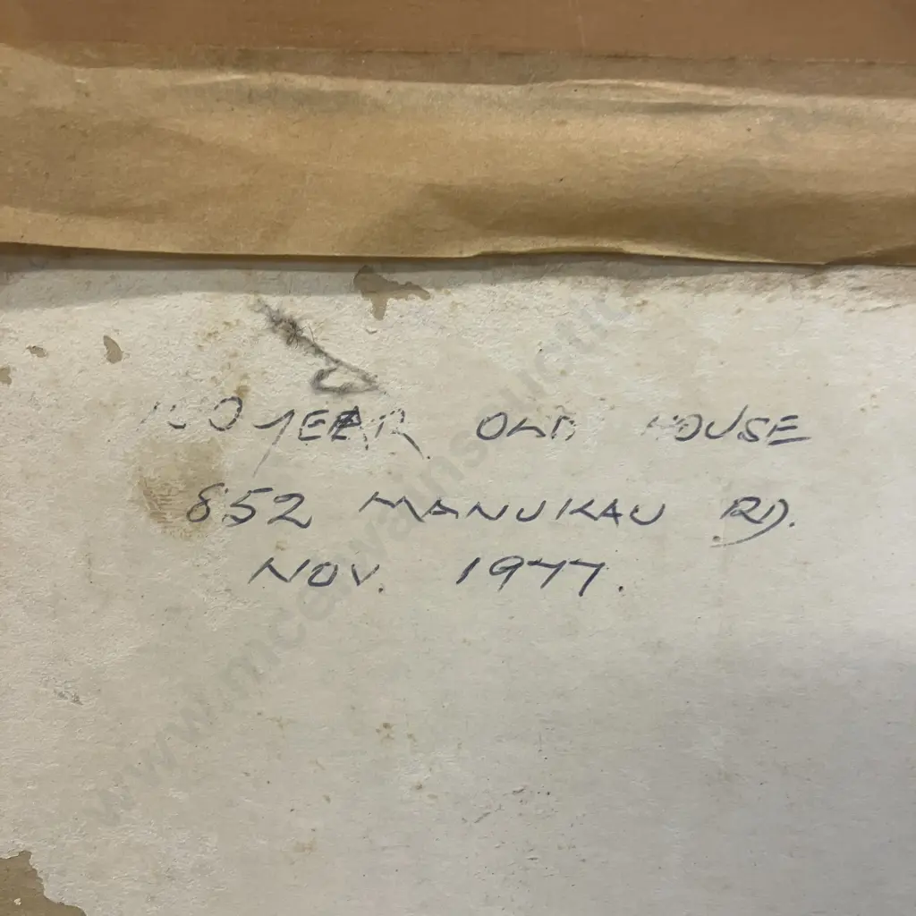 E Mourant 1977 - 100 Year Old House Original Artwork, Framed. 51 x 68cm Image 1++