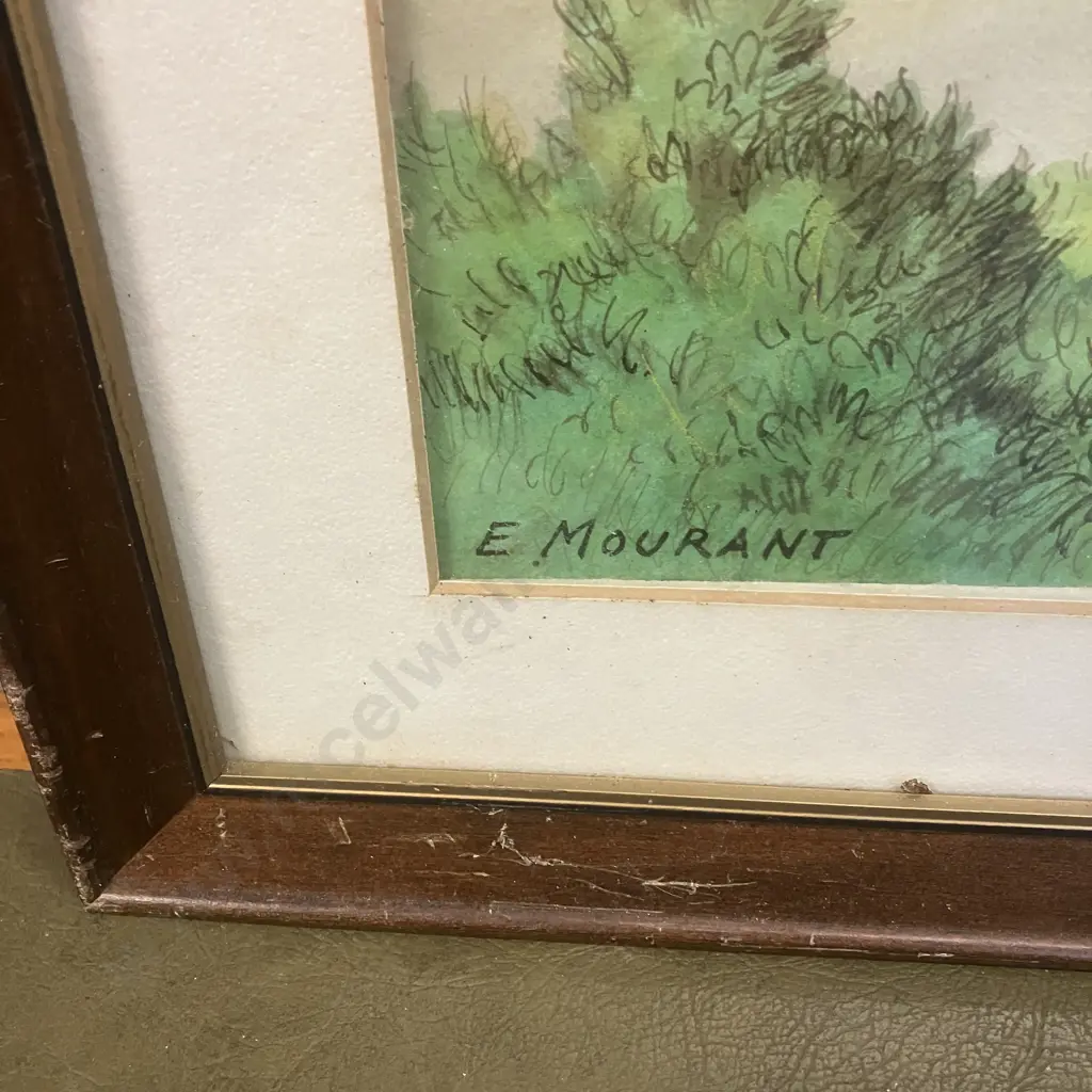 E Mourant 1977 - 100 Year Old House Original Artwork, Framed. 51 x 68cm Image 1++