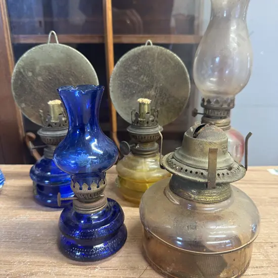 Selection of Vintage Oil Lamps