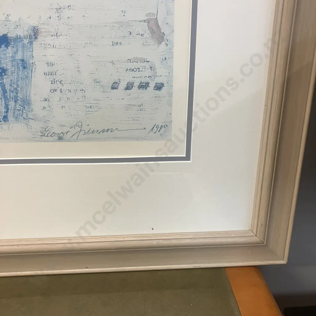 Large 'Amsterdam' Art-Print With Gold / Silverleaf. 110 x 80cm Image 1++