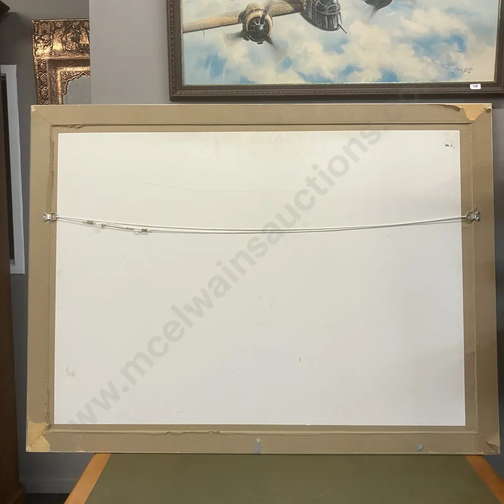 Large 'Amsterdam' Art-Print With Gold / Silverleaf. 110 x 80cm Image 1++