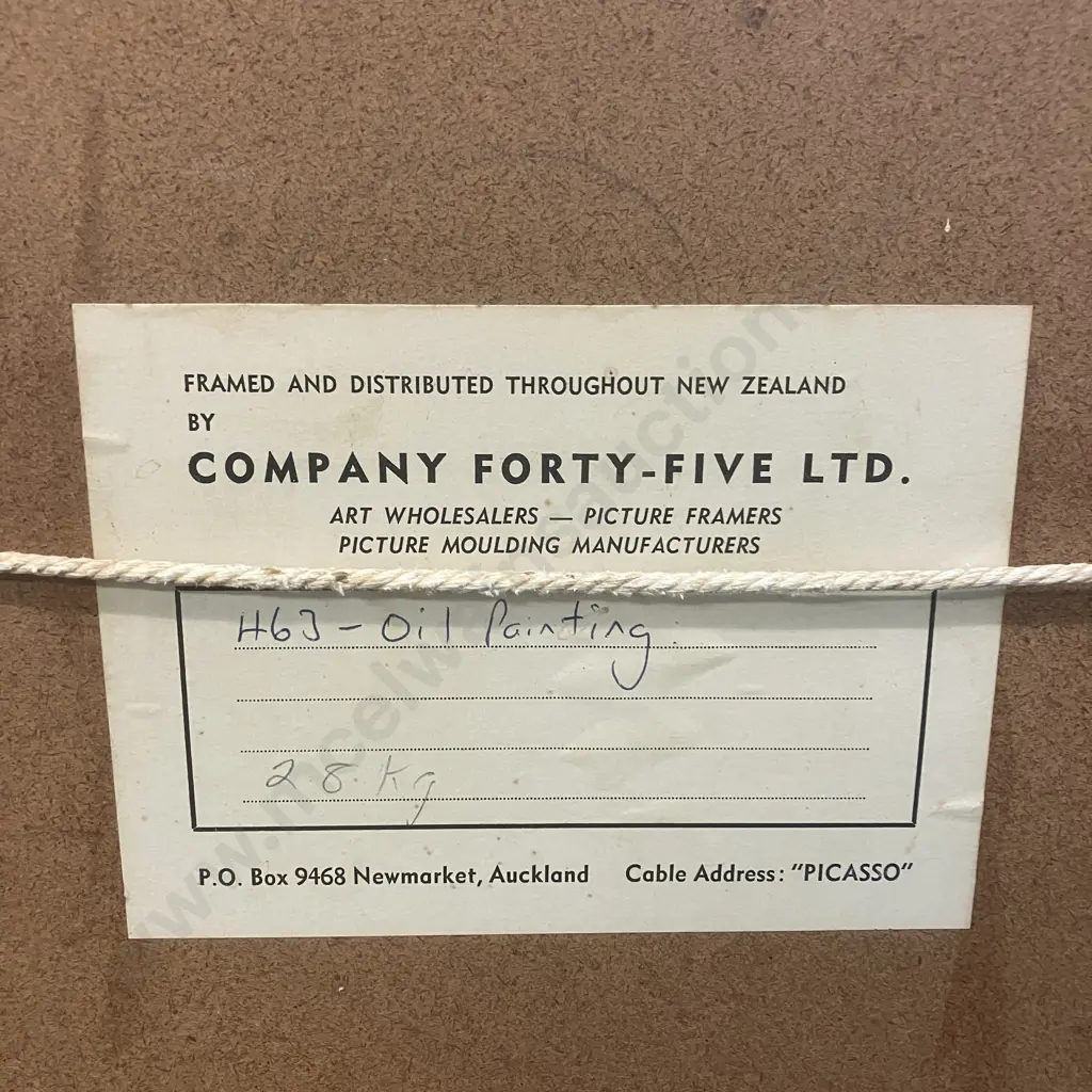 Vintage 'Chinese Junks' Framed Oil Painting. 58 x 83.5cm Image 1++