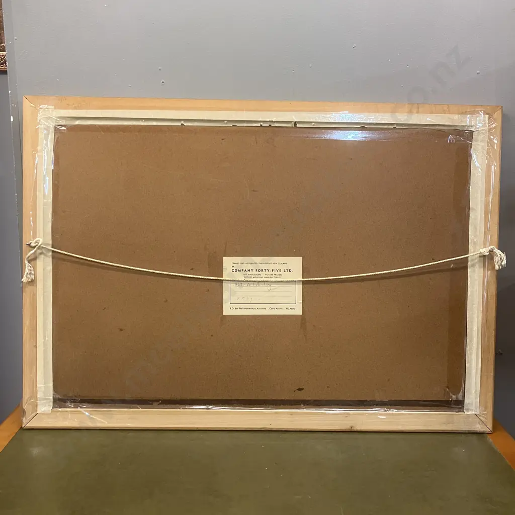 Vintage 'Chinese Junks' Framed Oil Painting. 58 x 83.5cm Image 1++