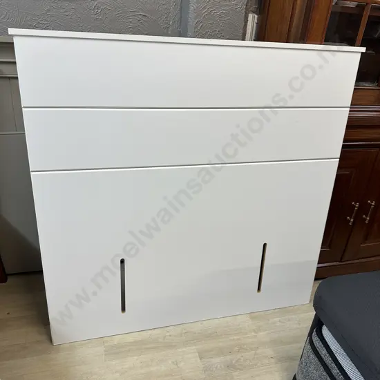 King Single Wooden Headboard Painted White