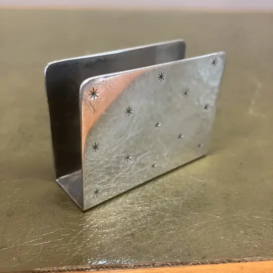 Fabulous Vintage French Christofle Silver Plated Matchbox Cover With Starburst Design (1930's / 1940's). H4 W5.3 D2cm