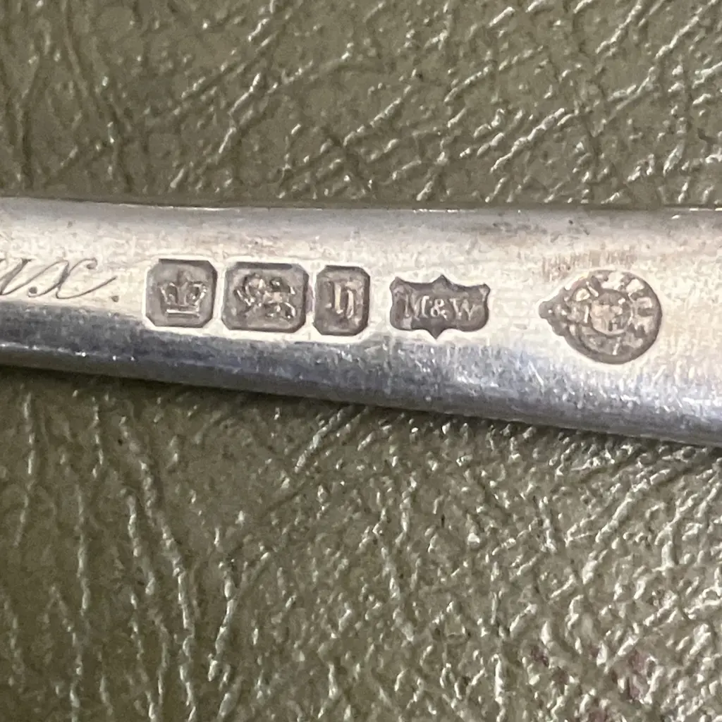 Antique Mappin & Webb Sterling Silver Onslow Pattern Ladles, Spoons & Forks  - Twenty Pieces, Hallmarked Early 1900s Image 1++