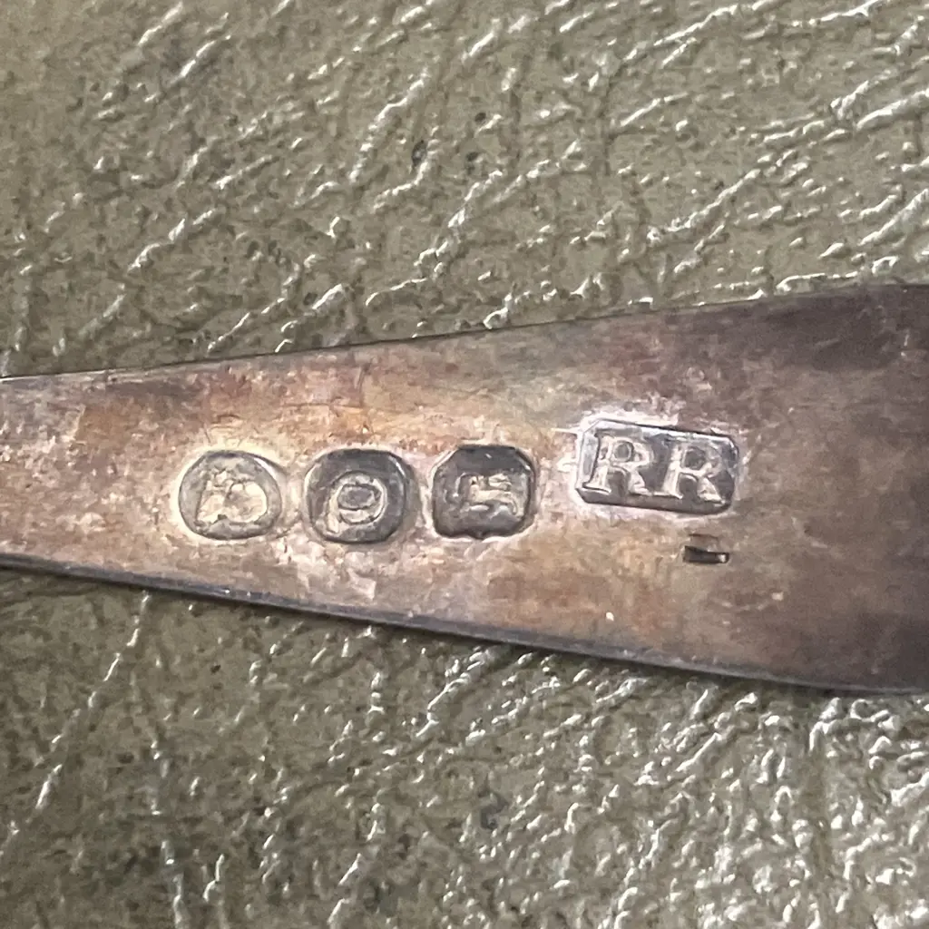 English Antique Georgian Sterling Silver Tea Caddy Spoon 1810 Birmingham & Salt Spoon Robert Rutland London 1811 Image 1++