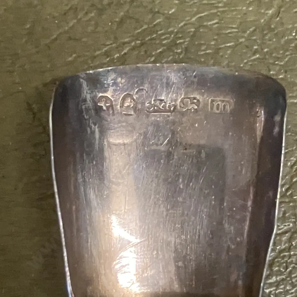 English Antique Georgian Sterling Silver Tea Caddy Spoon 1810 Birmingham & Salt Spoon Robert Rutland London 1811 Image 1++