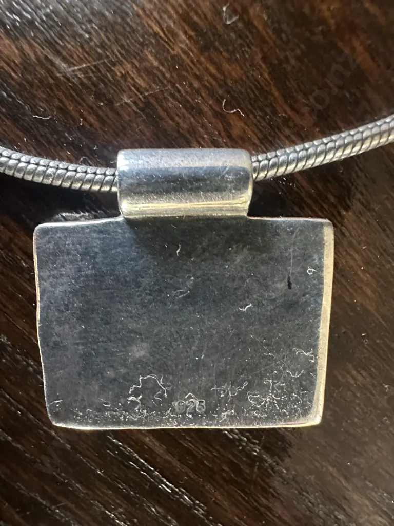 Stamped 925 Pendant On Silver Coloured Snake Chain  Image 1++