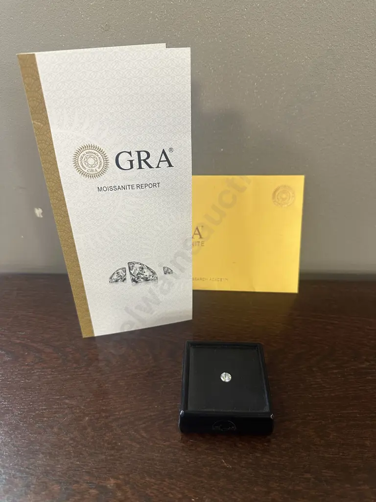 3.0 Carat Round Moissanite Diamond 9.0mm, Colour Grade D, Clarity VVSI With GRA Certificate Image 1++