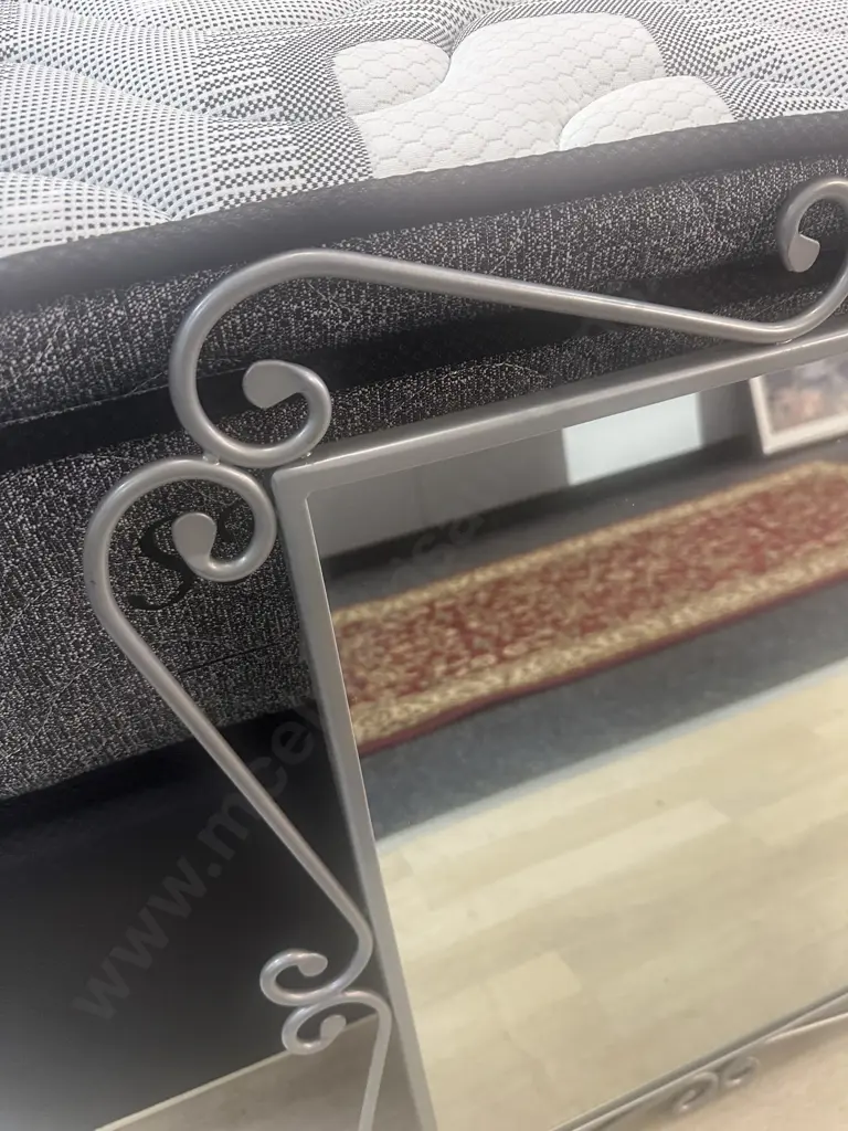 Freedom Silver Rectangular Wrought Framed Wall Mirror. 74 x 63cm Image 1++