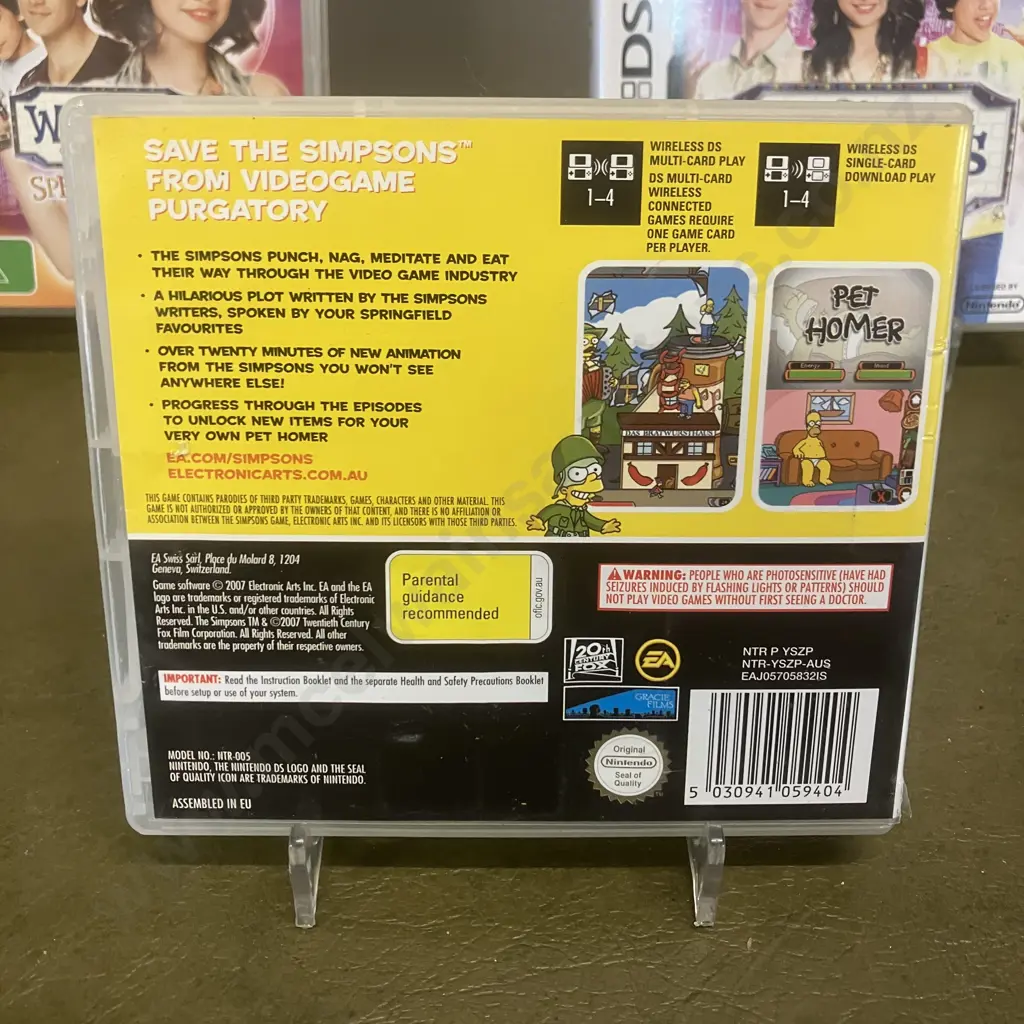 Nintendo DS Games - The Simpsons Game, Disney Wizards of Waverly Place & Spellbound - Complete Image 1++