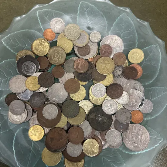Assorted Coins Including Australia, New Zealand Etc