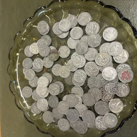 Assorted 10 Cent Coins Including 2000, 2001,1981,1988 Etc
