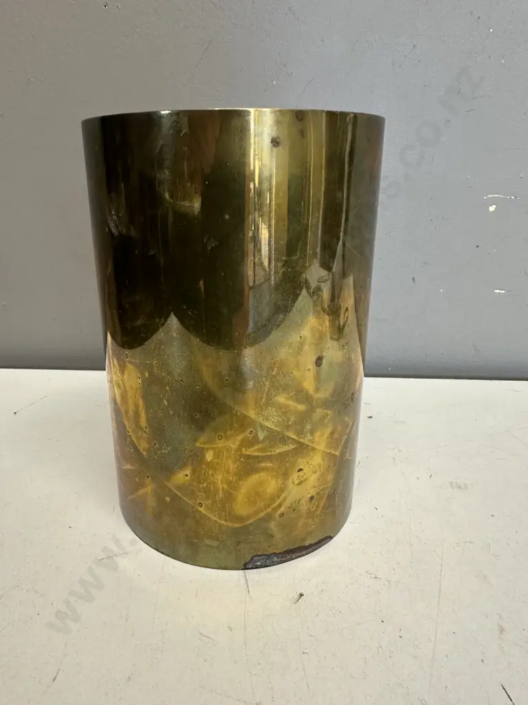 Brass Round Cylinder Vase H19cm. Image 1++
