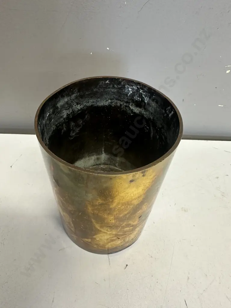 Brass Round Cylinder Vase H19cm. Image 1++