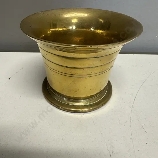 Small Vintage Heavy Brass Planter H8,Dia11cm.