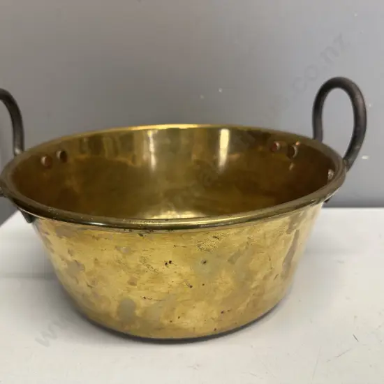 Vintage Brass Double Handled Jam Pan