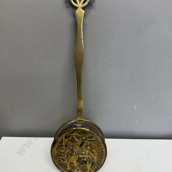 Antique Figural Brass Chestnut Roaster (as found)