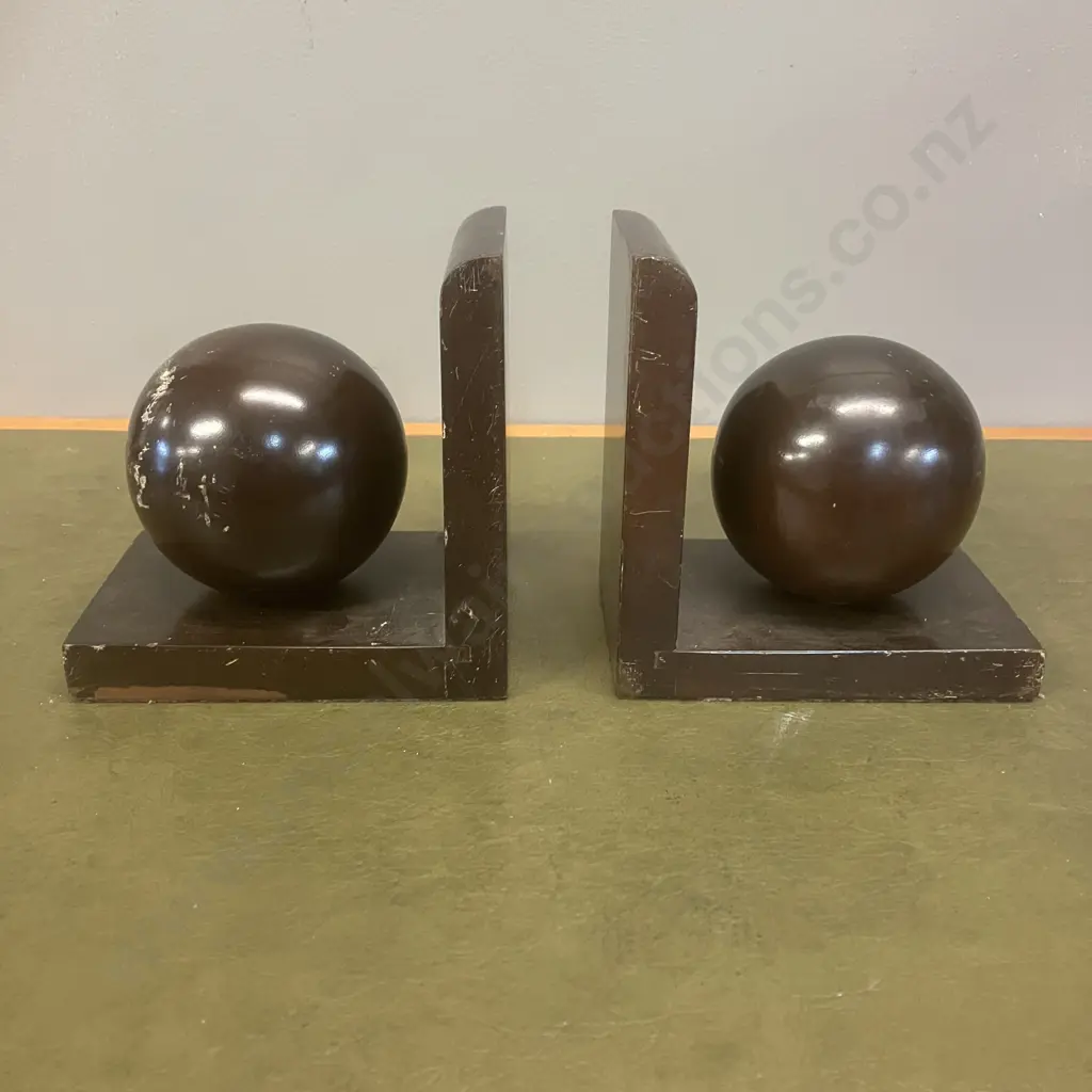 Art Deco Wooden Bookends Image 1++