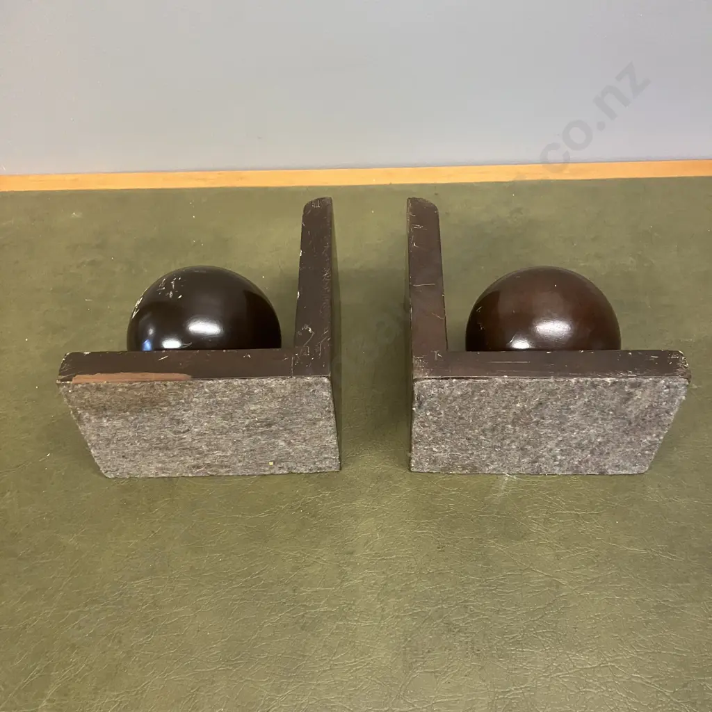 Art Deco Wooden Bookends Image 1++