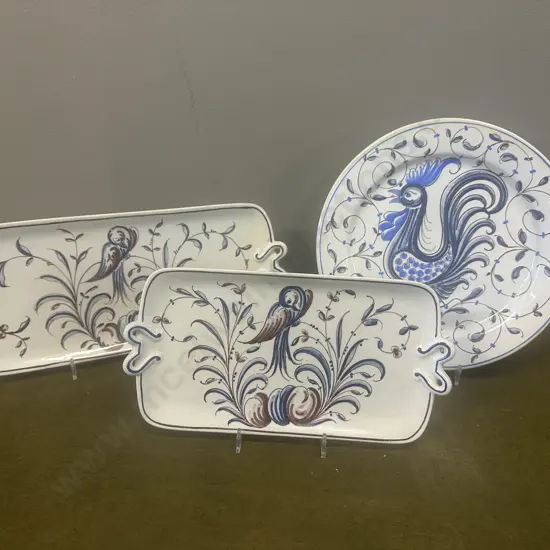 Hand Painted Plates Made In Portugal #456,#457,#87.