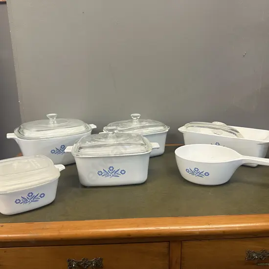 Selection Of Corning Ware Lidded Casserole Dishes
