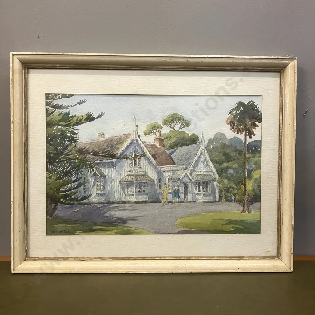 A Funnell Old House Newmarket "Highwic" Original Water Colour, Framed 42 x 54cm Image 1++
