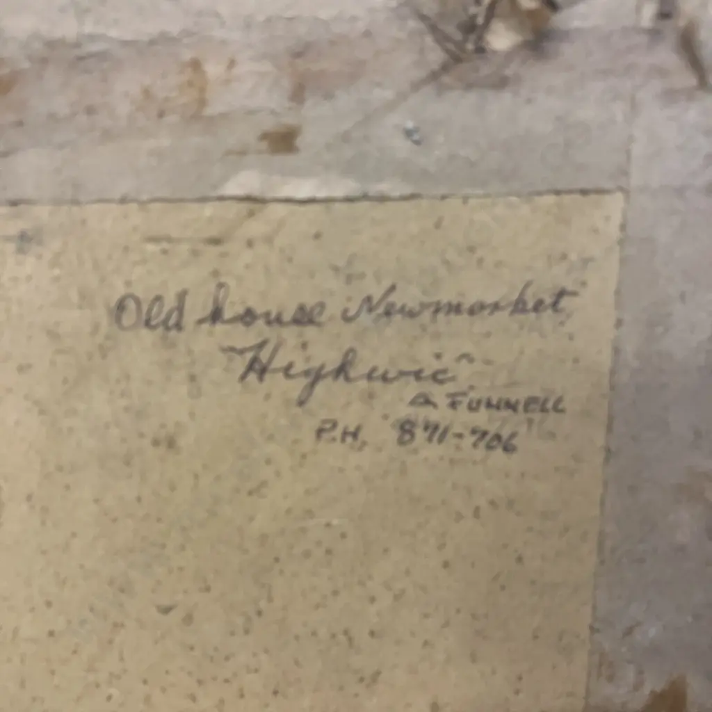 A Funnell Old House Newmarket "Highwic" Original Water Colour, Framed 42 x 54cm Image 1++