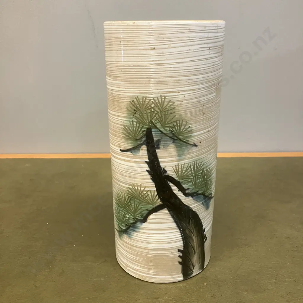 Vintage Japanese Ceramic Flower Sleeve / Decorative Vase c1980s. H24cm Image 1++