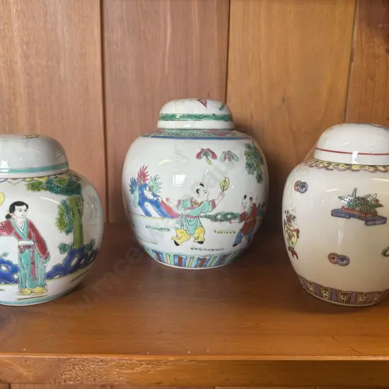 Selection Of Vintage Chinese Porcelain Ginger Jars
