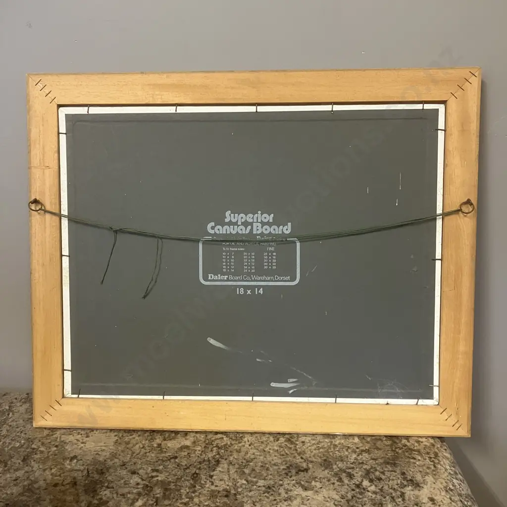 Lawrence Gercke, Cobblestone Bridge With Castle in Background Oil on Canvas Board, Signed. 43 x 547cm Image 1++