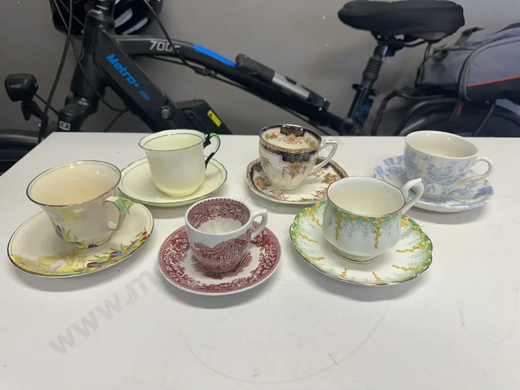 Selection Of Vintage Duos Including Royal Albert, Tuscan Etc Image 1++