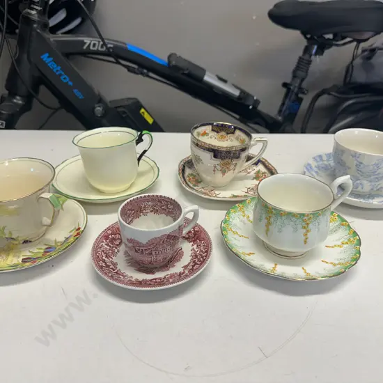 Selection Of Vintage Duos Including Royal Albert, Tuscan Etc