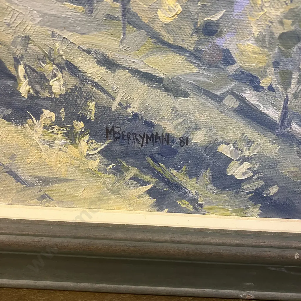 M Berryman 81 Landscape Framed Original Artwork. 70 x 100cm Image 1++
