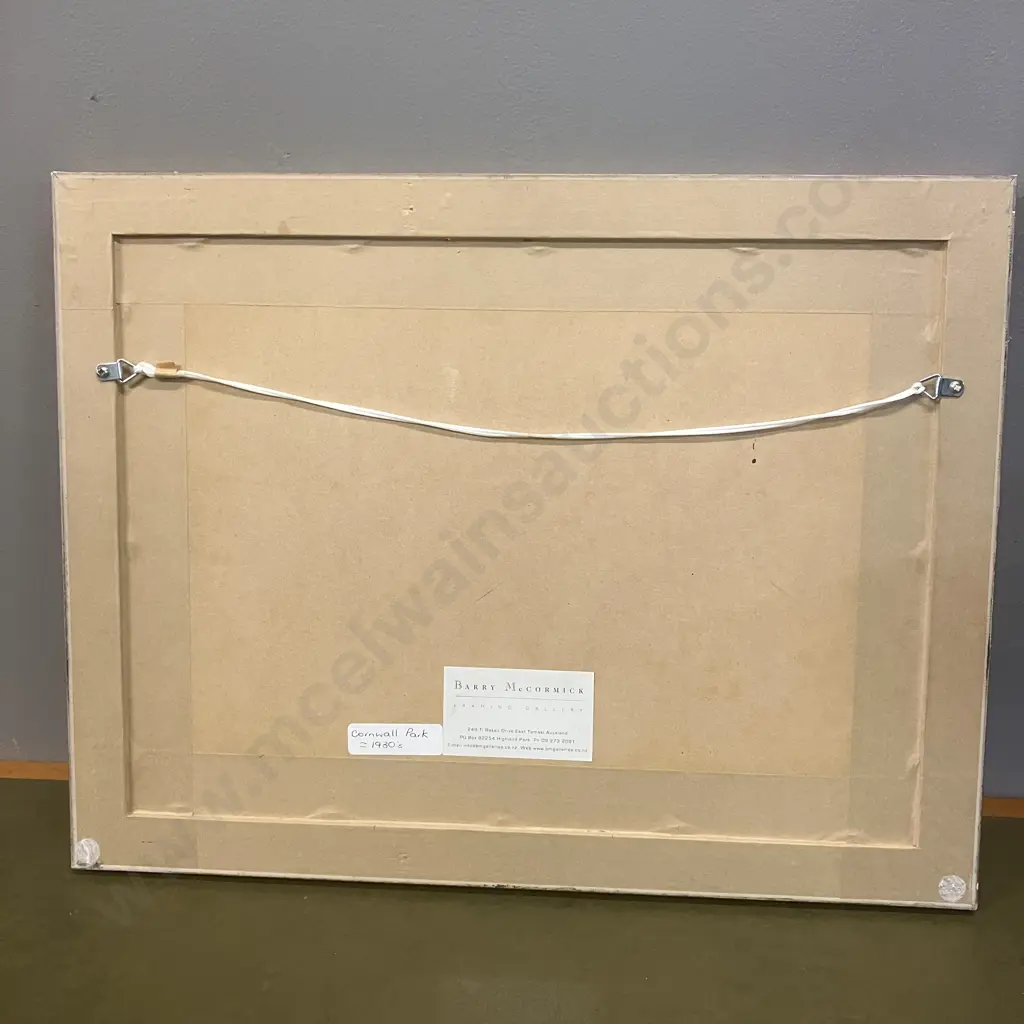 JC Robertson 1930s Cornwall Park - Auckland, Original Water Colour, Framed 42 x 54cm Image 1++