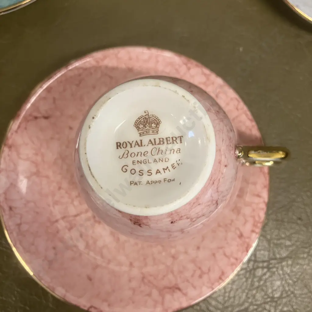 Set of Six Royal Albert Gossamer Teacups & Saucers Image 1++