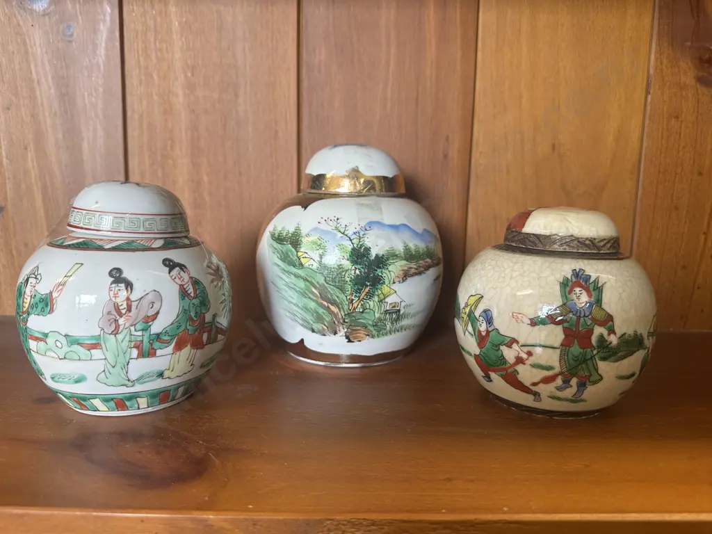 Selection Of Vintage Japanese & Chinese Porcelain Ginger Jars Image 1++