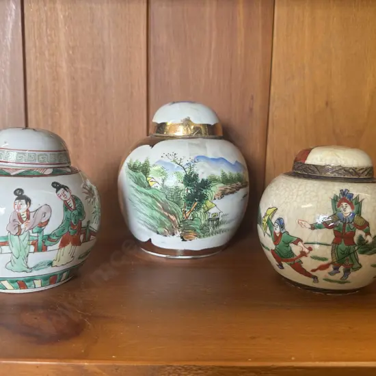 Selection Of Vintage Japanese & Chinese Porcelain Ginger Jars