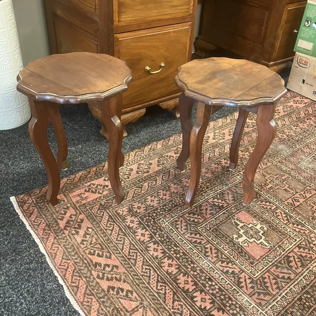 Pair of Mahogany Side Tables. 40 x 31cm Image 1++