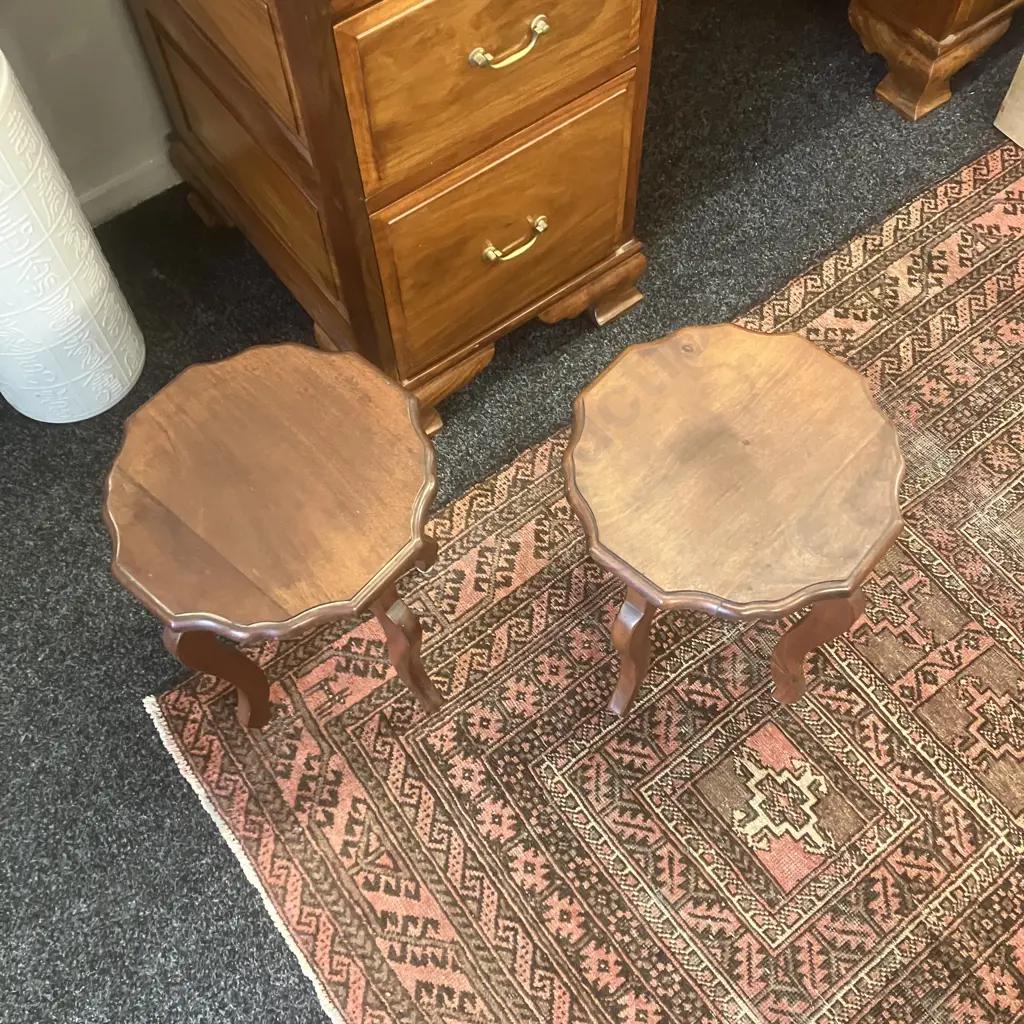 Pair of Mahogany Side Tables. 40 x 31cm Image 1++