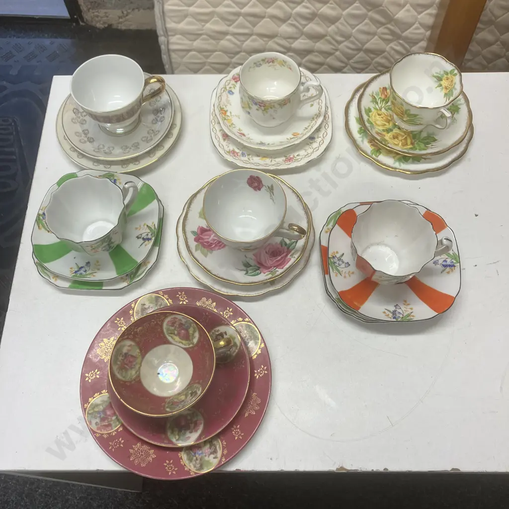 Selection of Teacup Trios Including Royal Albert, Japanese Etc Image 1++