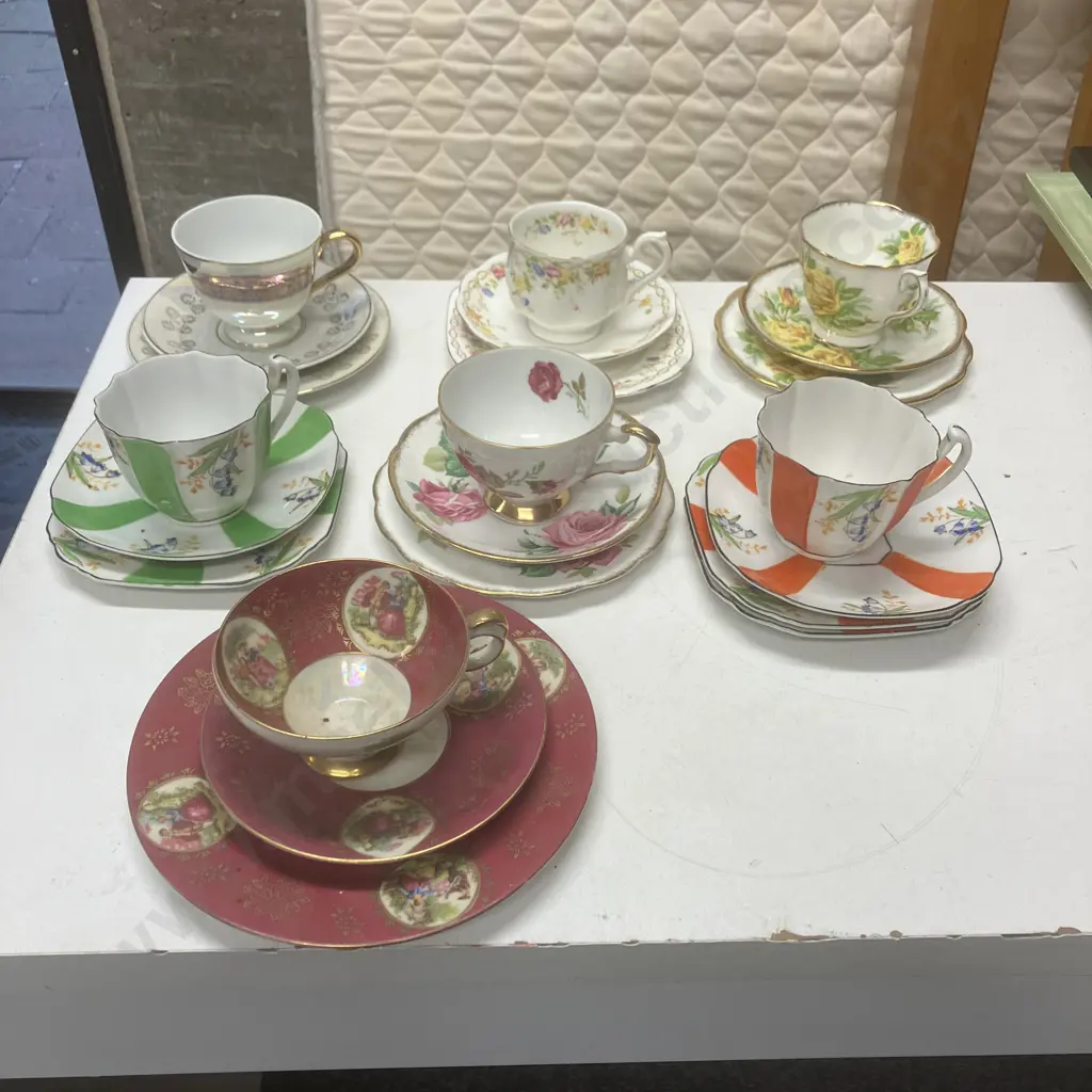 Selection of Teacup Trios Including Royal Albert, Japanese Etc Image 1++
