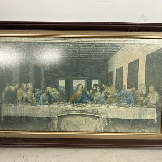 Vintage Framed Artwork 'The Last Supper'