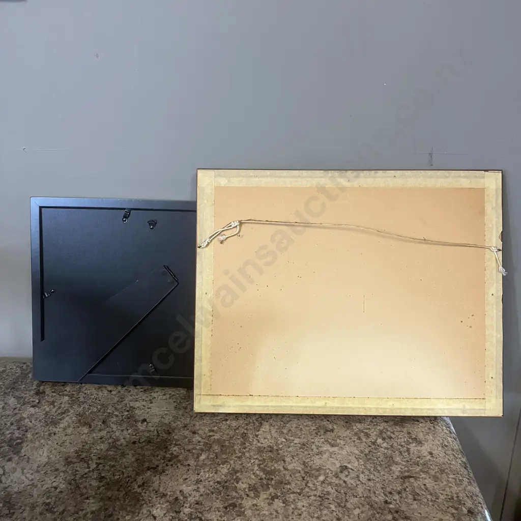 "Surrey" James Pigot 1830s Framed Map & The Waterfront, Bosham, West Sussex By John Mortlock Framed Print Image 1++