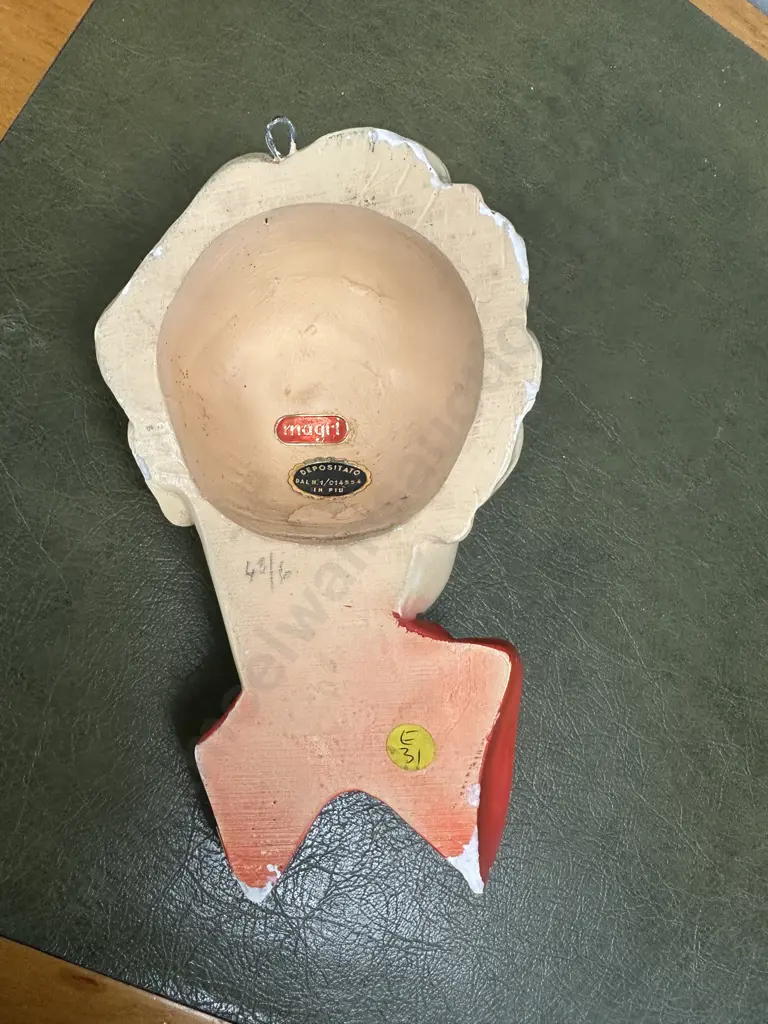 Art Deco Chalkware Magri Figurine Head Image 1++