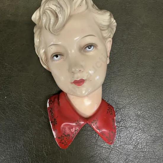 Art Deco Chalkware Magri Figurine Head