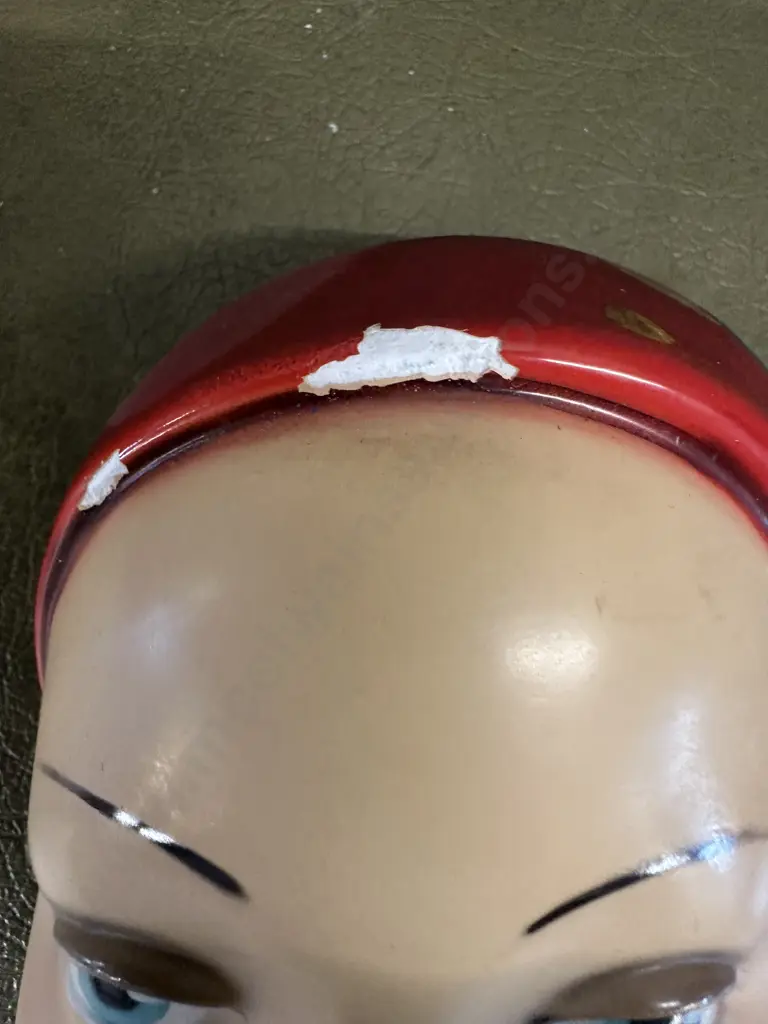 Art Deco Chalkware Lady Wall Mask Made In Italy (as found) Image 1++