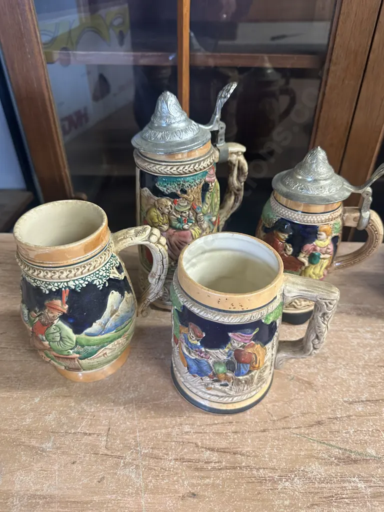 Vintage West German & Japanese Beer Steins Image 1++