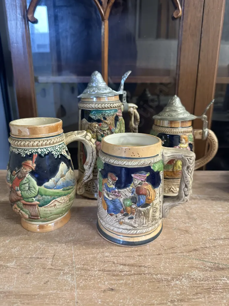 Vintage West German & Japanese Beer Steins Image 1++